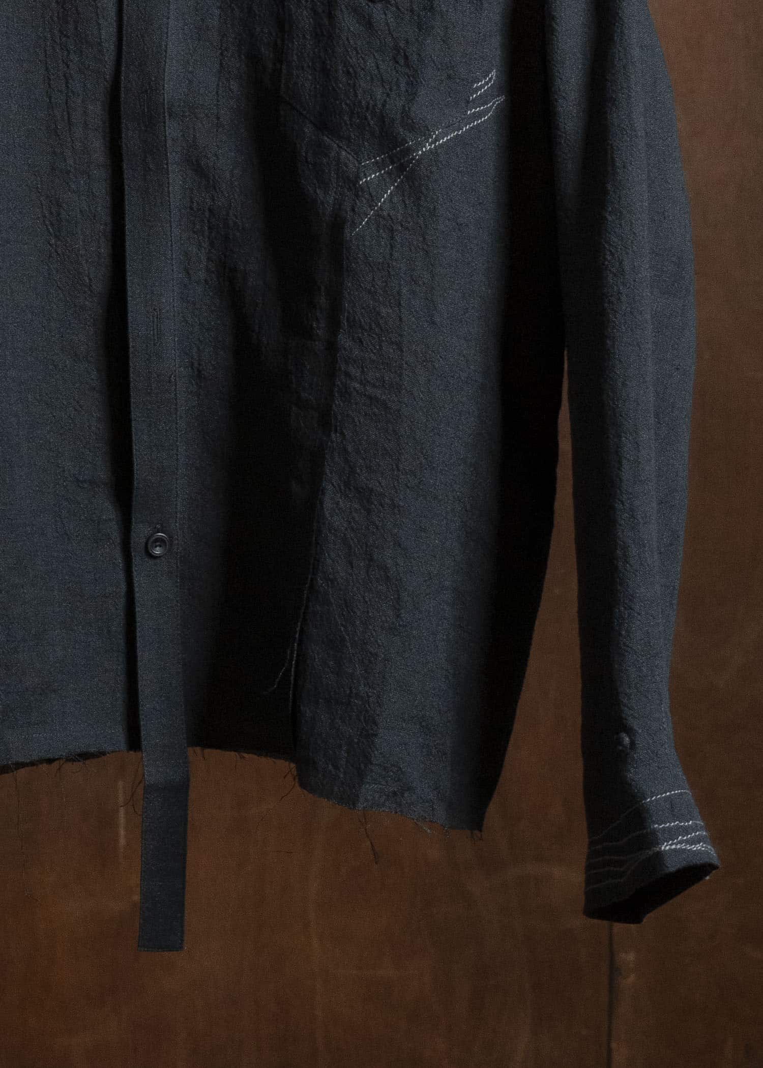 Professor.E POPLIN SHIRT BLACK 26SS-PE-LSH-03