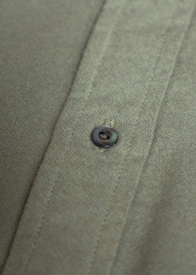 Taiga Takahashi Band Collar Shirt Sage Green Lot.104