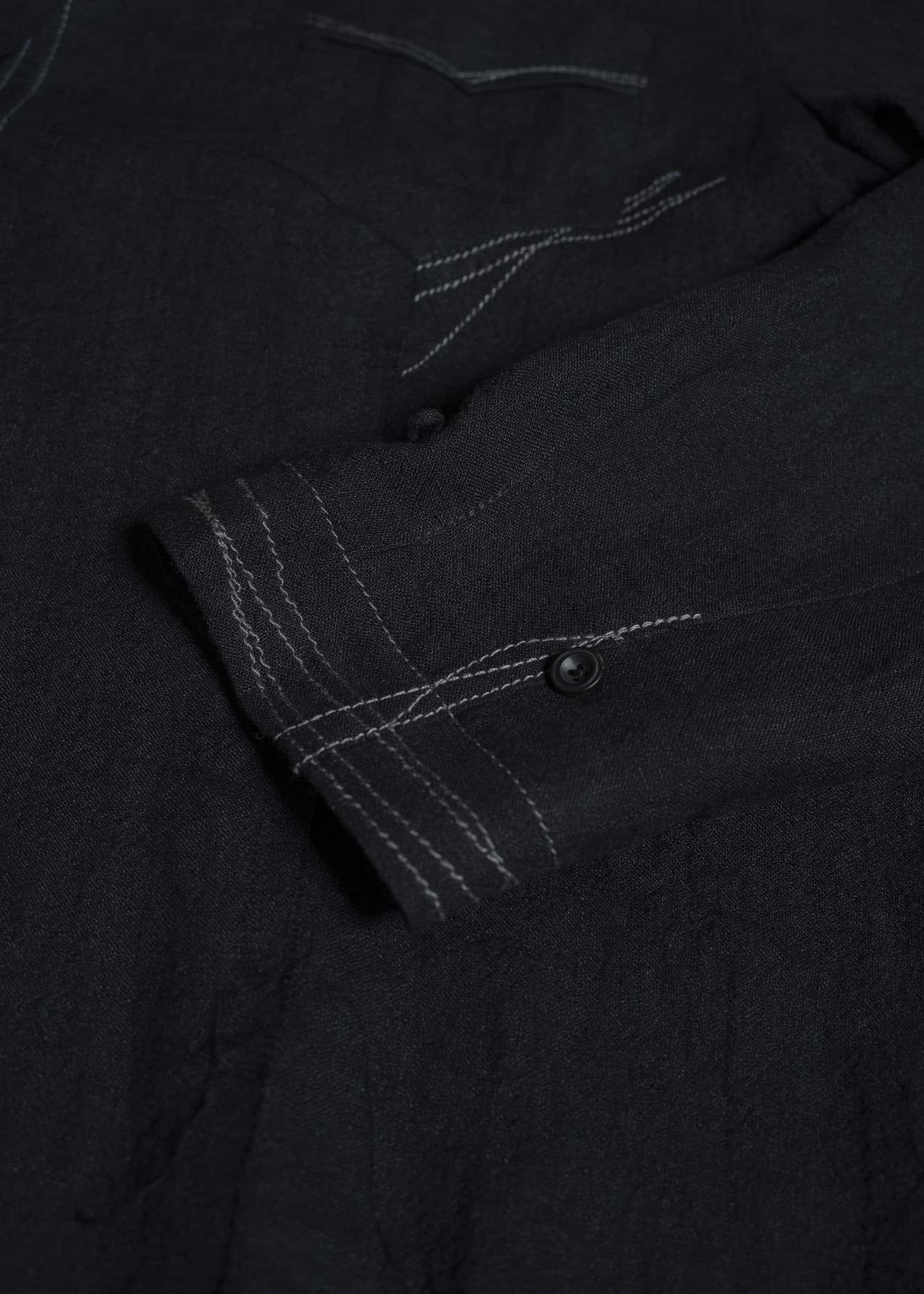 Professor.E POPLIN SHIRT BLACK 26SS-PE-LSH-03