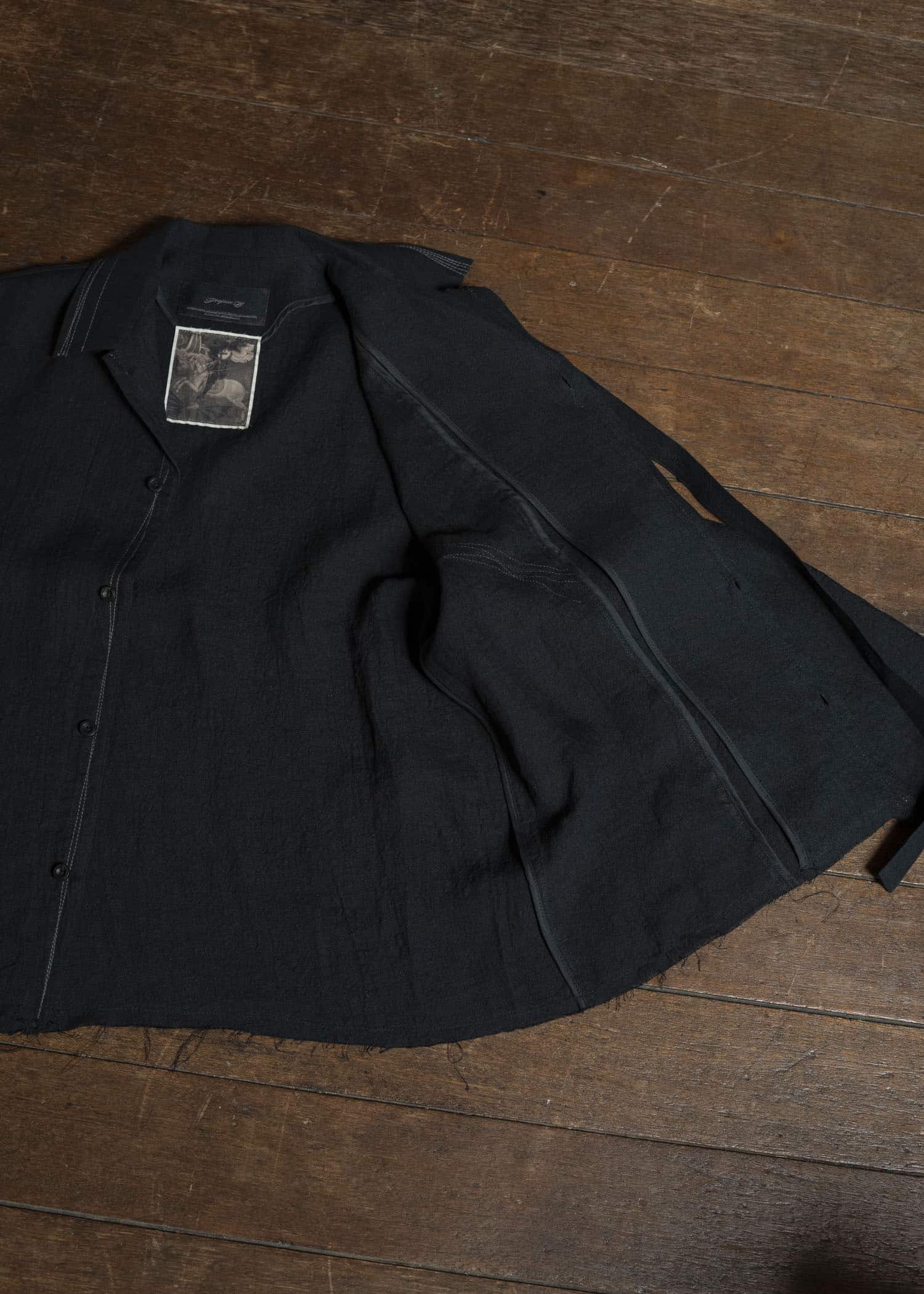 Professor.E POPLIN SHIRT BLACK 26SS-PE-LSH-03