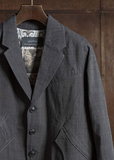 Professor.E ZIG-ZAG STITCH BLAZER DUST GREY 26SS-PE-JKT-05