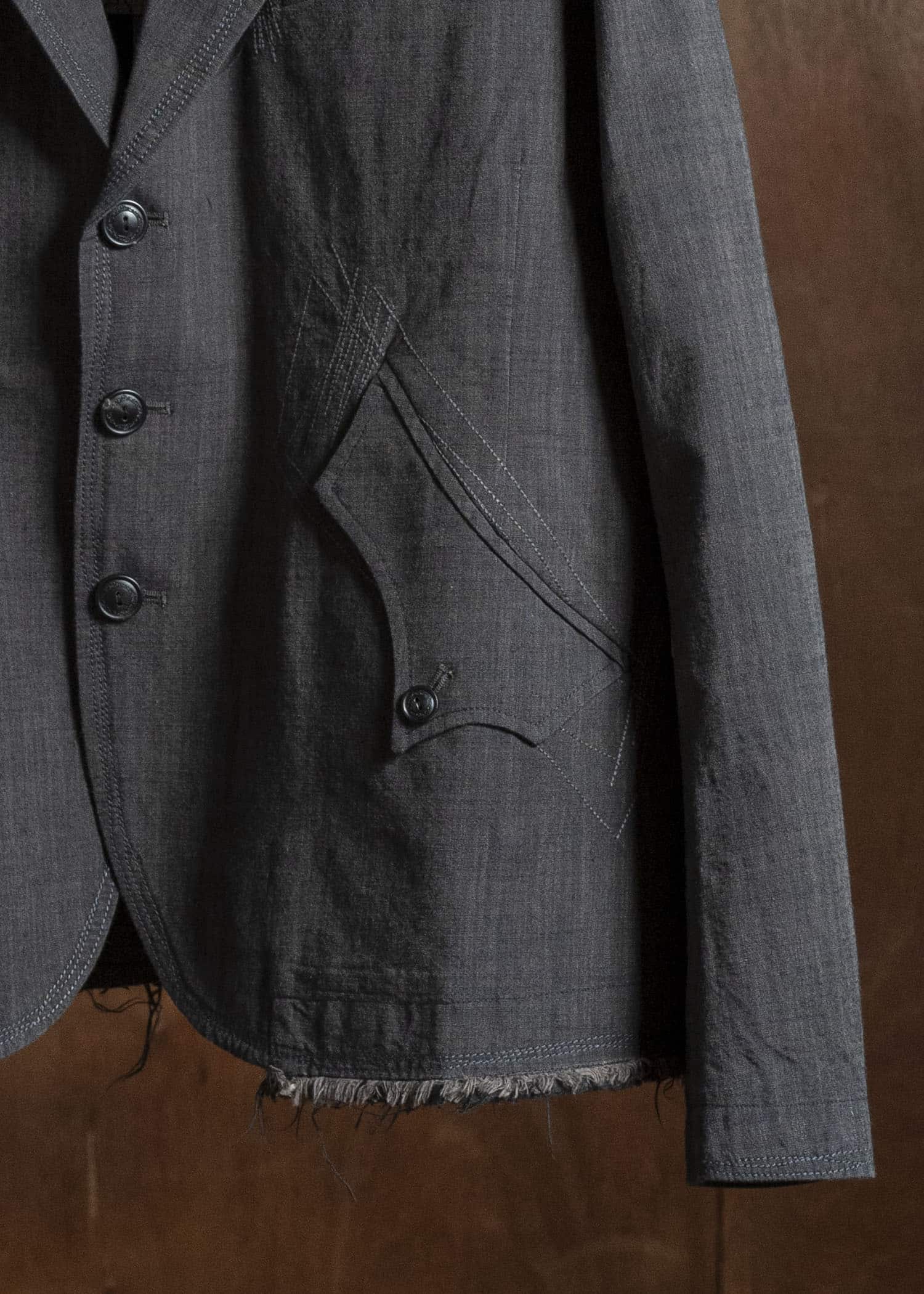 Professor.E ZIG-ZAG STITCH BLAZER DUST GREY 26SS-PE-JKT-05