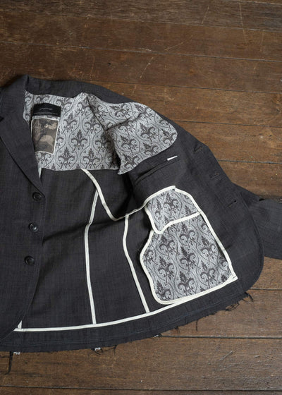Professor.E ZIG-ZAG STITCH BLAZER DUST GREY 26SS-PE-JKT-05