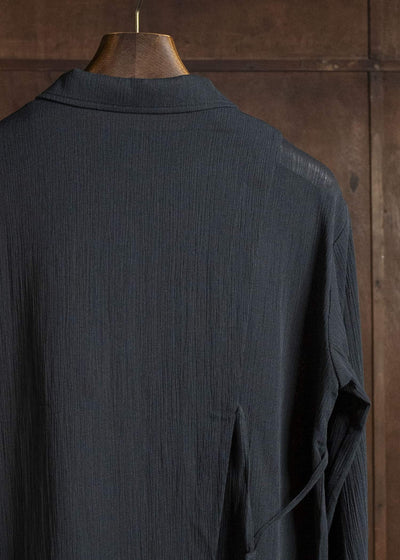 Professor.E STRUCTURED OVERSIZED SHIRT BLACK 26SS-WNS-LSH-03