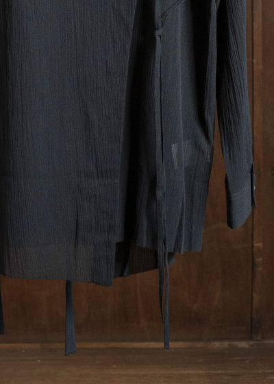 Professor.E STRUCTURED OVERSIZED SHIRT BLACK 26SS-WNS-LSH-03
