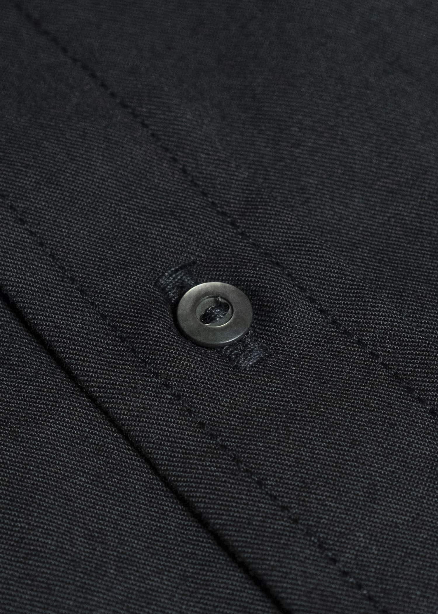 Taiga Takahashi Lot.104-Charcoal Band Collar Shirt Charcoal