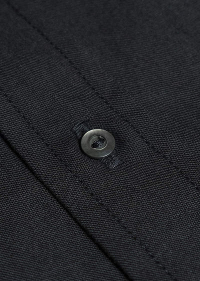 Taiga Takahashi Lot.104-Charcoal Band Collar Shirt Charcoal