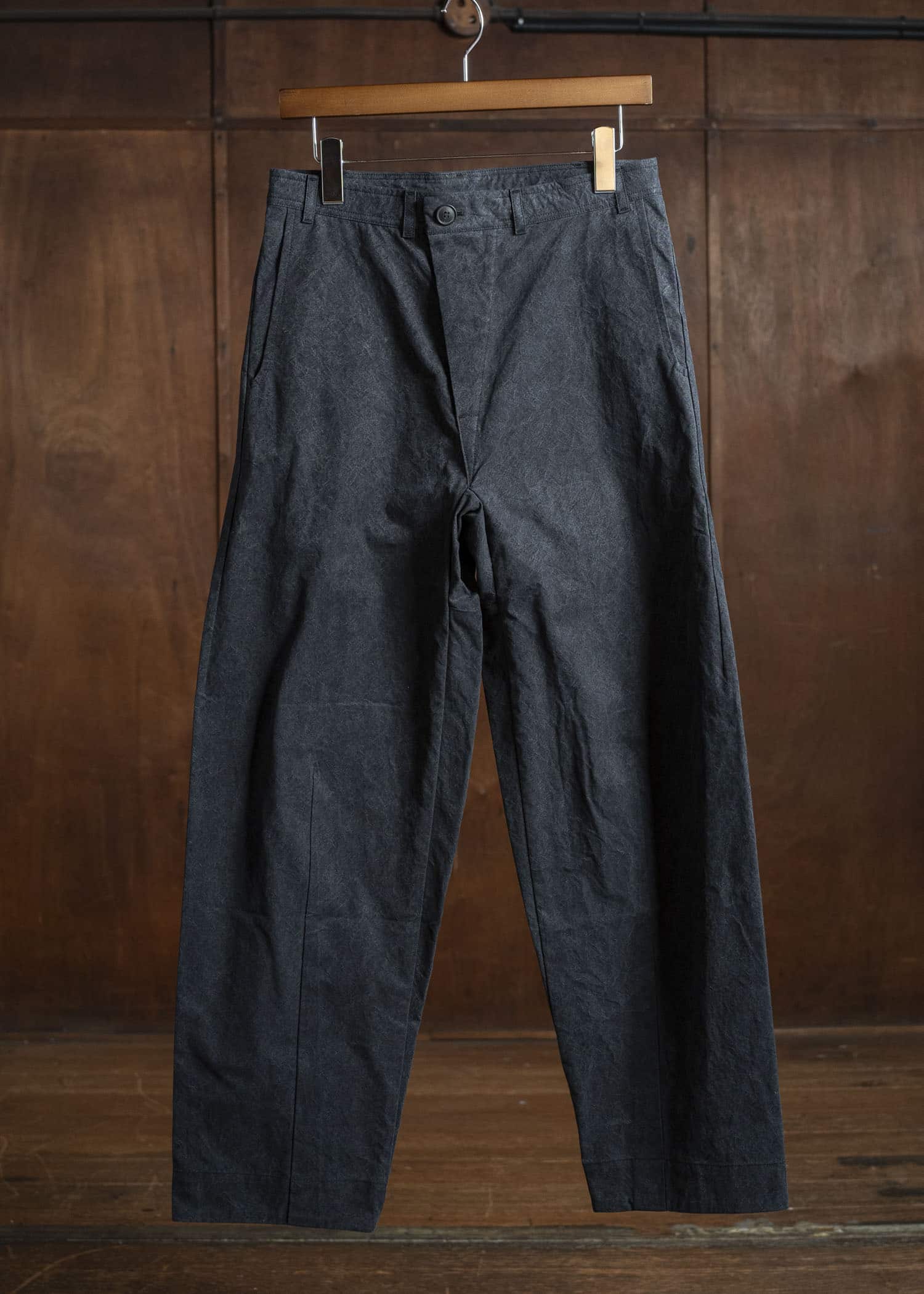 JAN-JAN VAN ESSCHE TROSERS #72 CHINO STYLE TROUSERS Time Washed Canvas Black