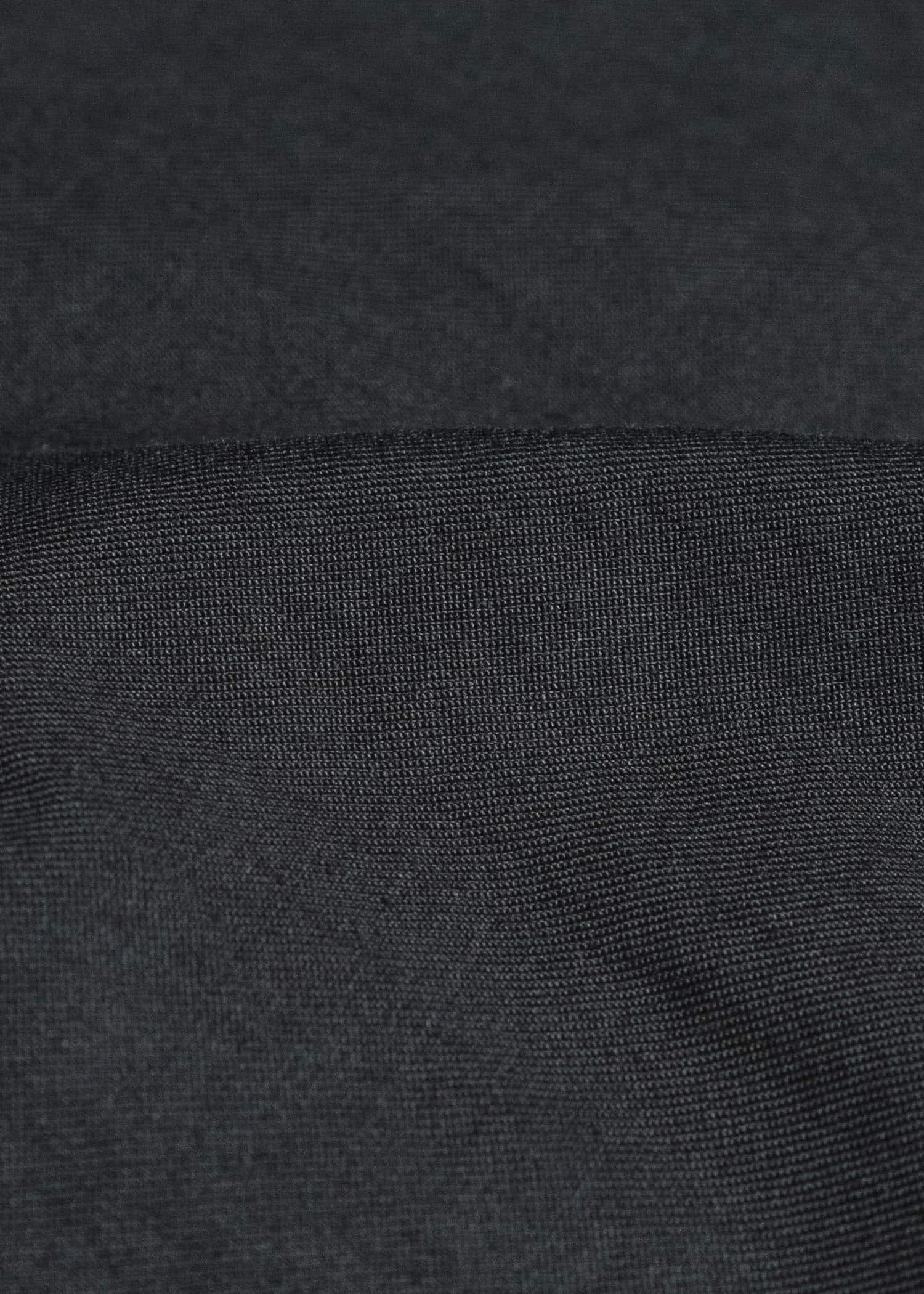 Taiga Takahashi Lot.104-Charcoal Band Collar Shirt Charcoal