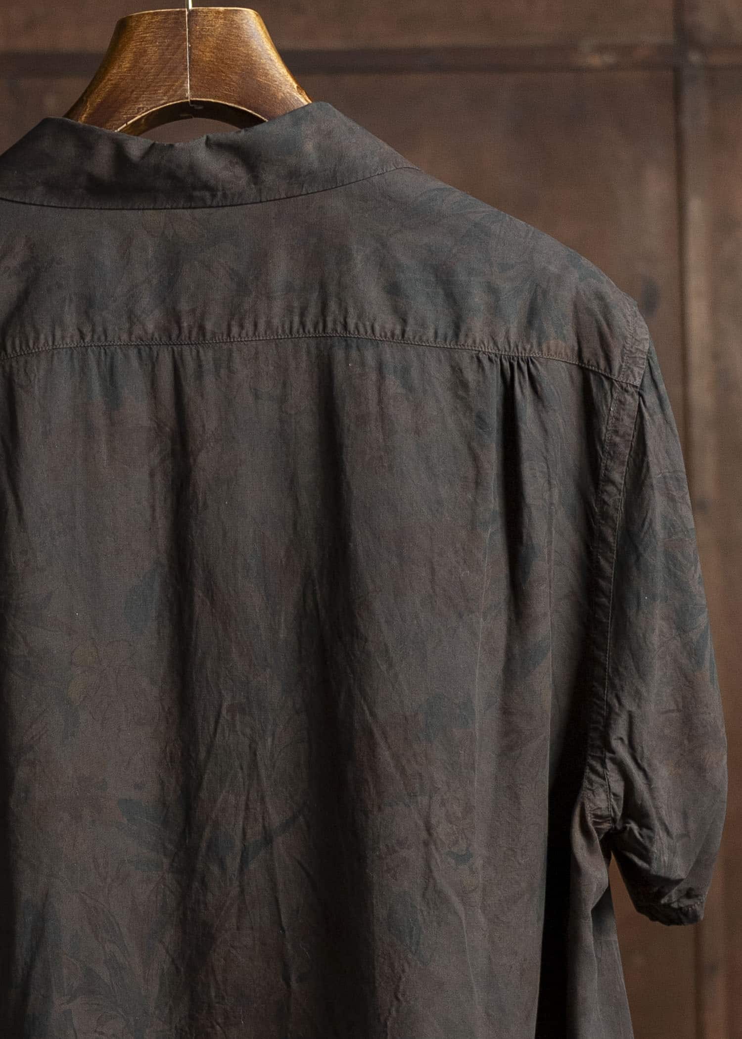 Taiga Takahashi Open Collar Shirt Lot.113 Mud Dyed Brown