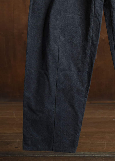 JAN-JAN VAN ESSCHE TROSERS #72 CHINO STYLE TROUSERS Time Washed Canvas Black
