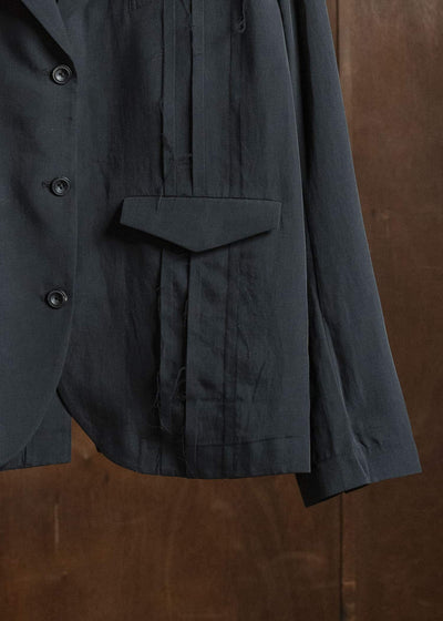 Professor.E SPLIT-BACK BLAZER BLACK 26SS-WNS-JKT-01