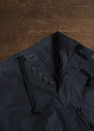 JAN-JAN VAN ESSCHE TROSERS #72 CHINO STYLE TROUSERS Time Washed Canvas Black