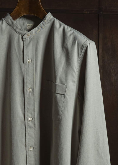 Taiga Takahashi Lot.104-Beige Band Collar Shirt Beige
