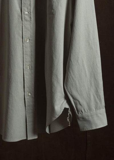 Taiga Takahashi Lot.104-Beige Band Collar Shirt Beige