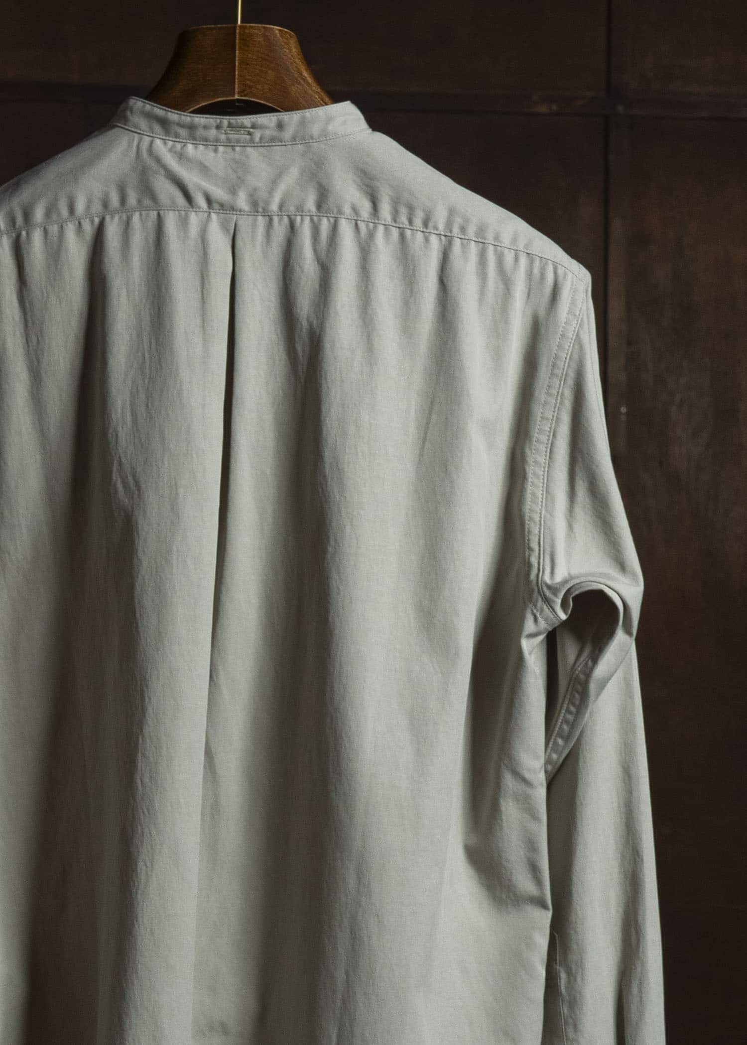 Taiga Takahashi Lot.104-Beige Band Collar Shirt Beige