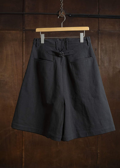 Professor.E BUTTON DRAFT SHORTS BLACK 26SS-PE-TRS-01