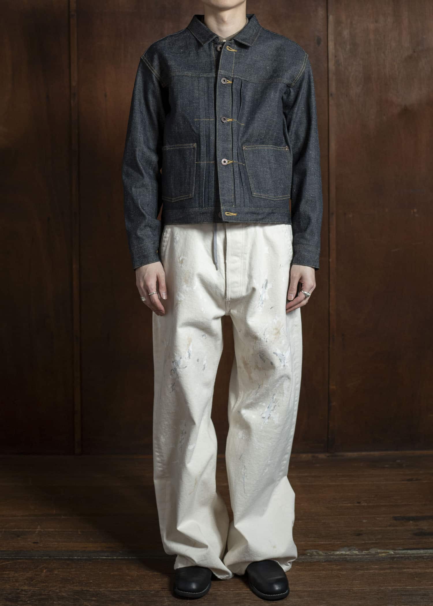 Taiga Takahashi Lot.714-Raw Indigo Denim Jacket Side Panel Raw Indigo