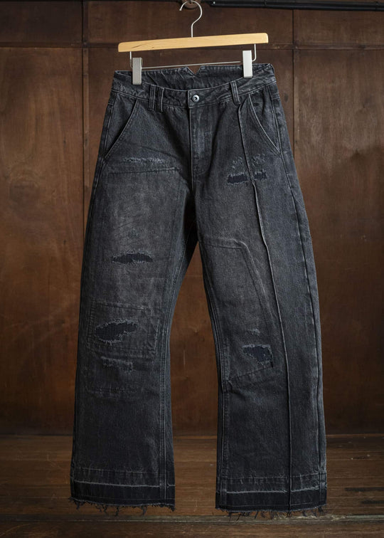 Professor.E AGED DENIM WASHED BLACK 26SS-PE-TRL-06