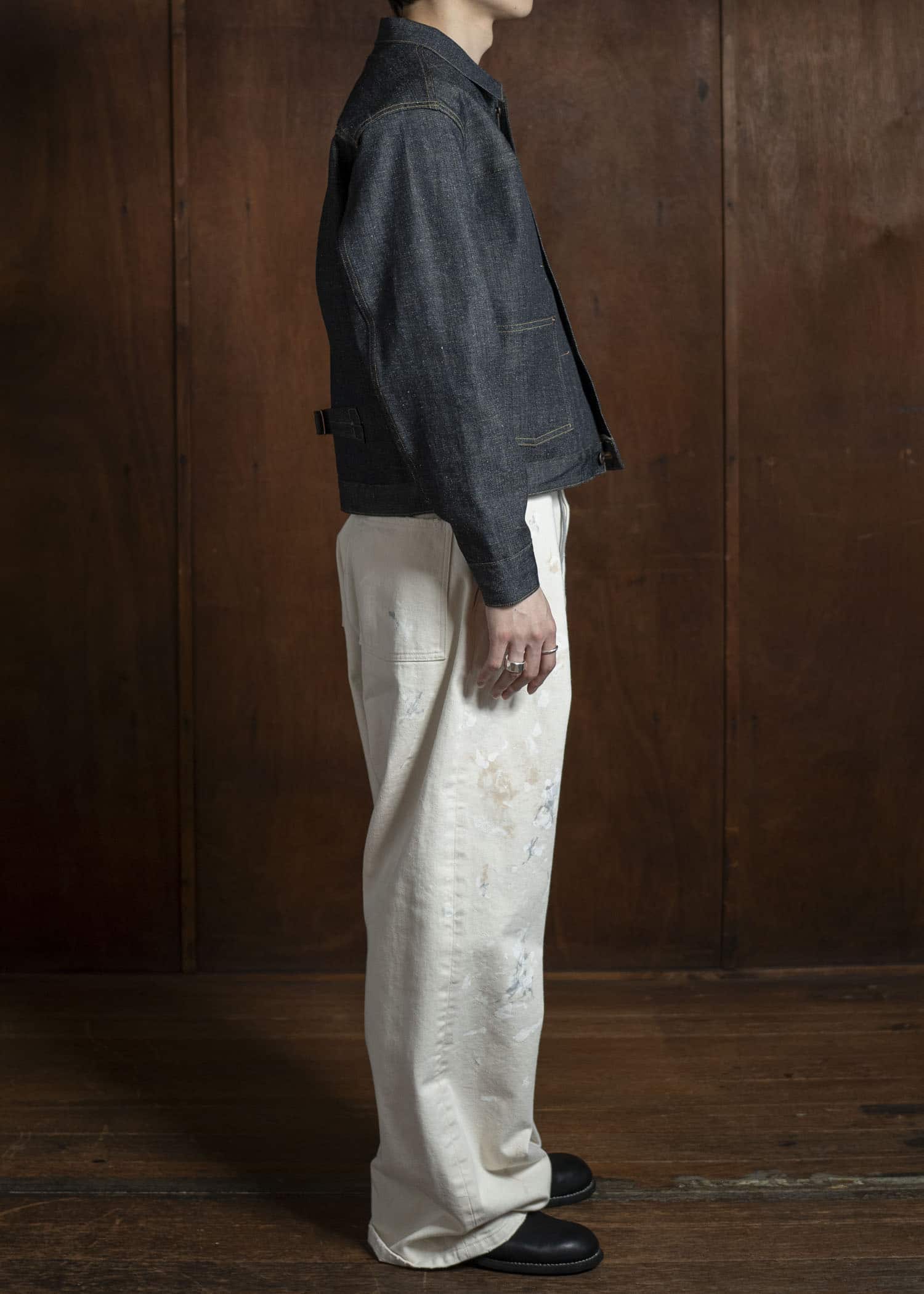 Taiga Takahashi Lot.714-Raw Indigo Denim Jacket Side Panel Raw Indigo