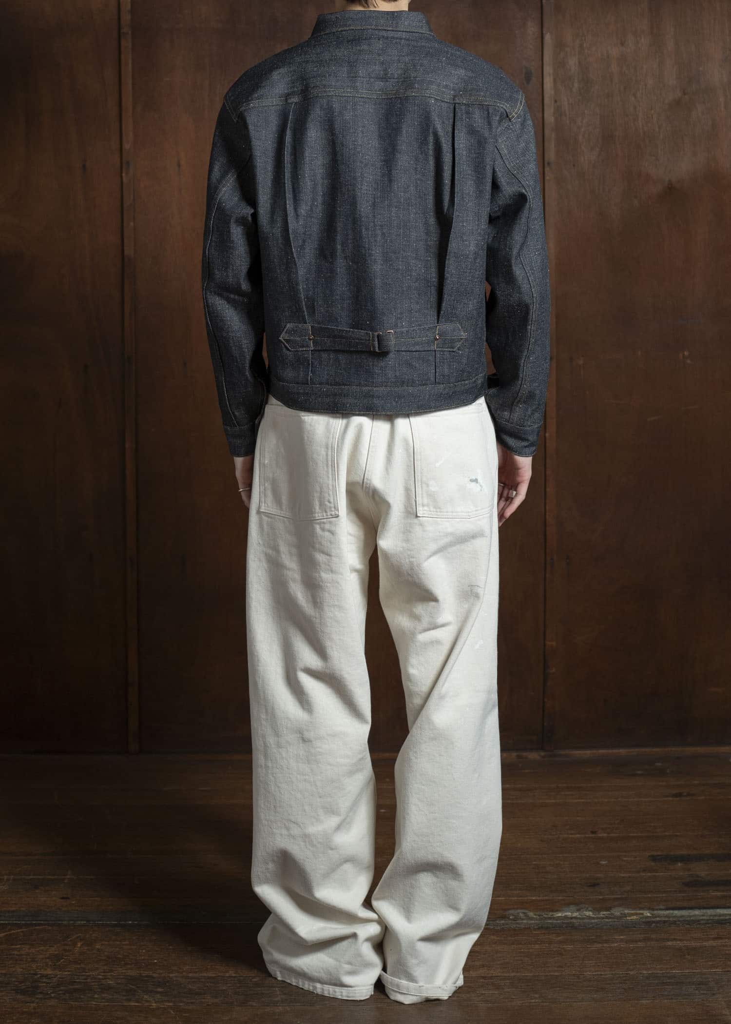 Taiga Takahashi Lot.714-Raw Indigo Denim Jacket Side Panel Raw Indigo