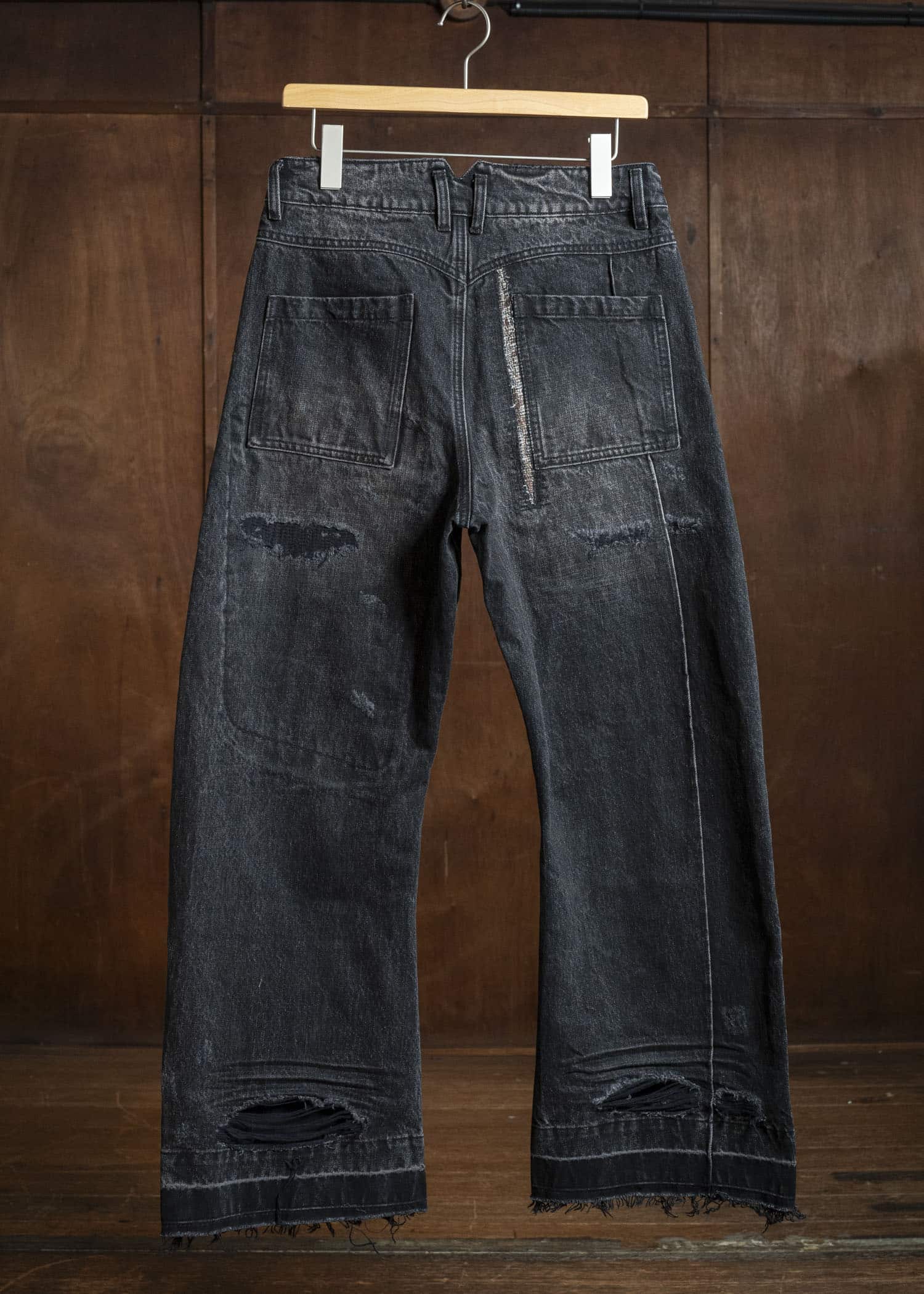 Professor.E AGED DENIM WASHED BLACK 26SS-PE-TRL-06