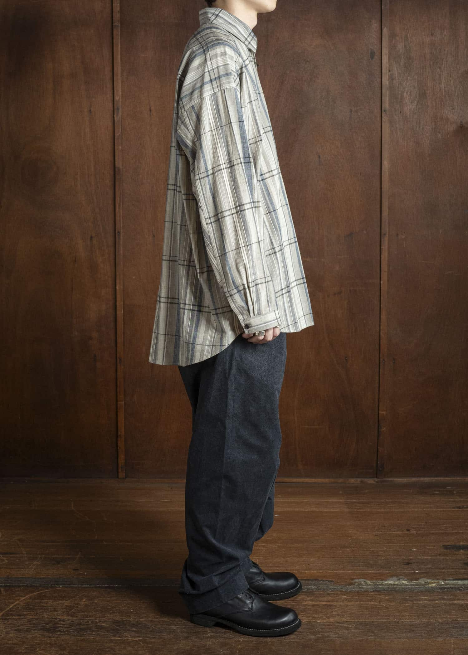 JAN-JAN VAN ESSCHE TROSERS #72 CHINO STYLE TROUSERS Time Washed Canvas Black