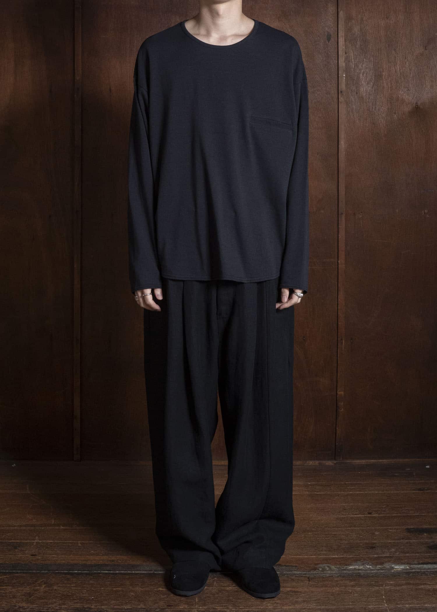 shi shi 26S2C1BK COCOON-longsleeve tee BK