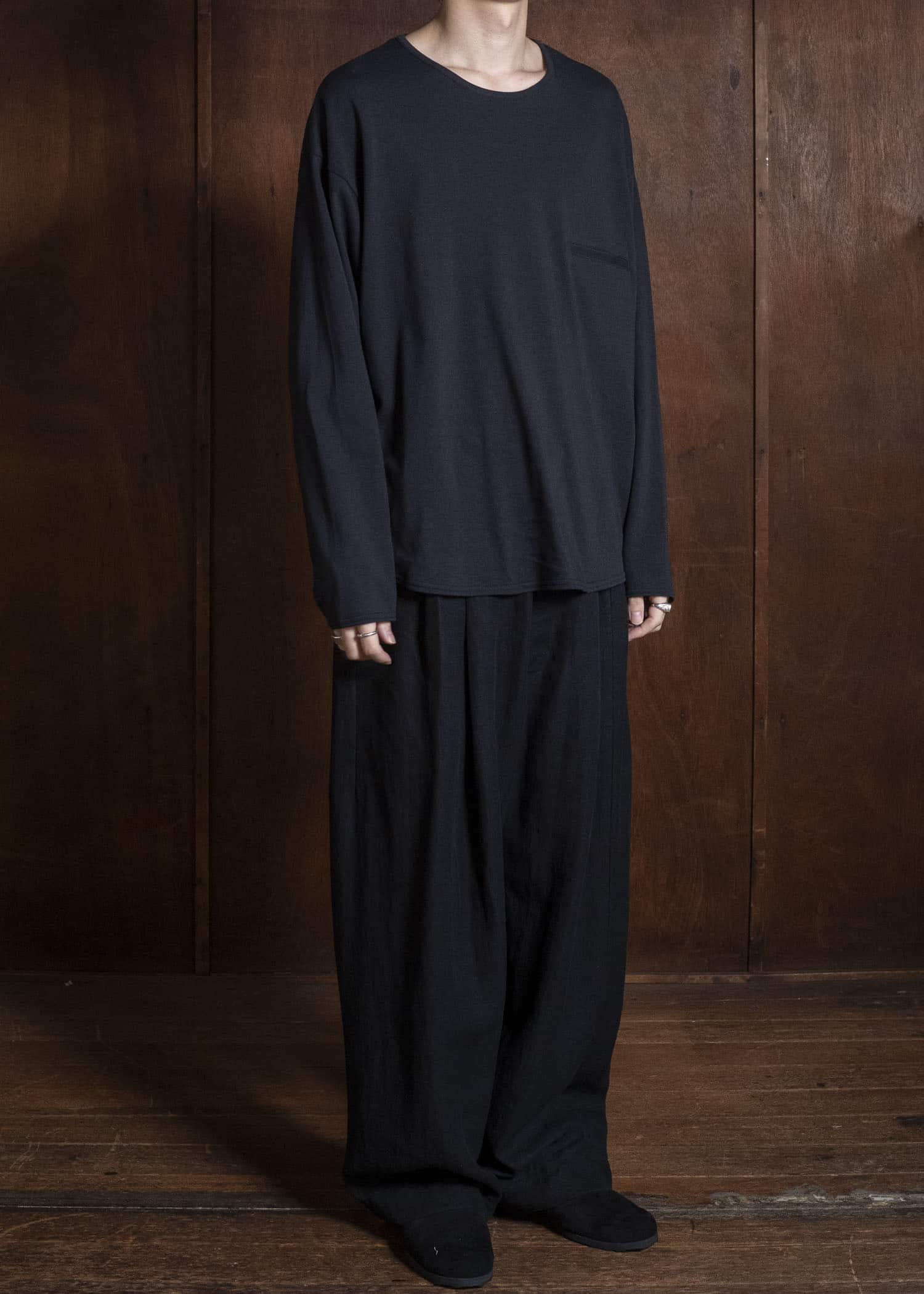 shi shi 26S2C1BK COCOON-longsleeve tee BK