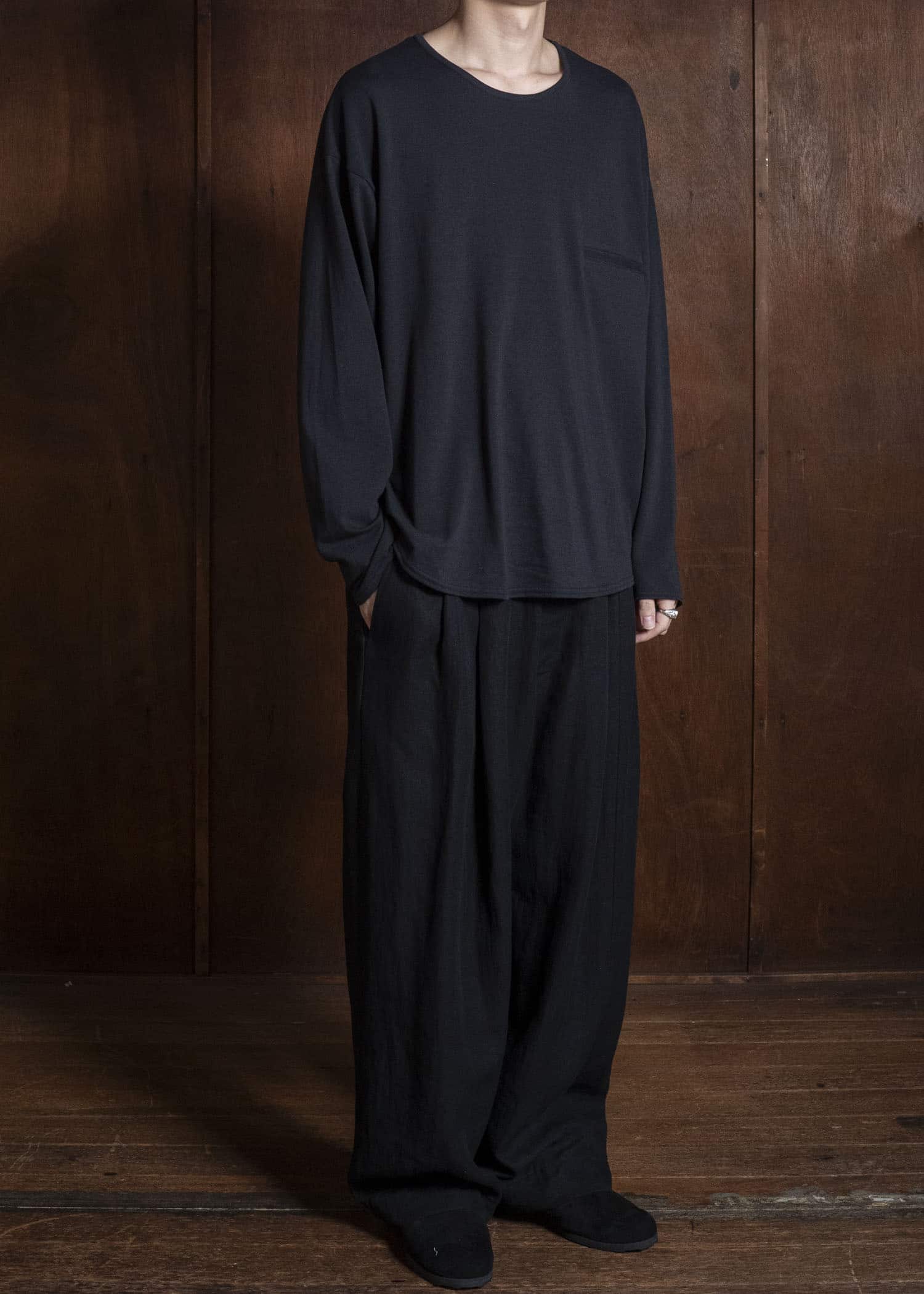 shi shi 26S2C1BK COCOON-longsleeve tee BK
