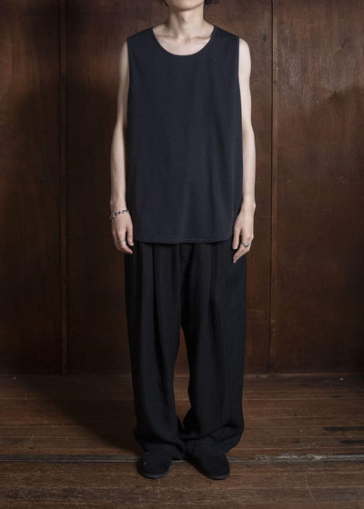 shi shi 26S3C2BK COCOON-wide tank top BK