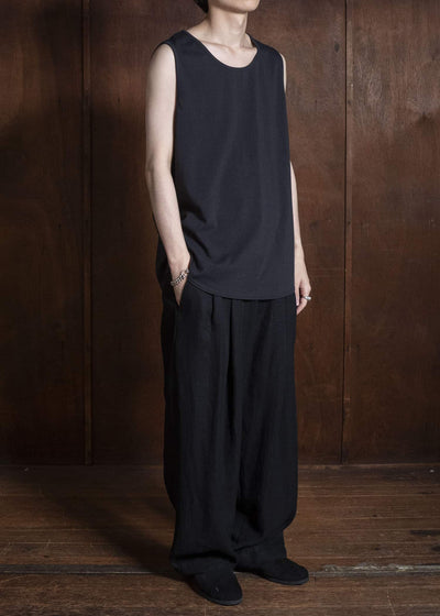 shi shi 26S3C2BK COCOON-wide tank top BK