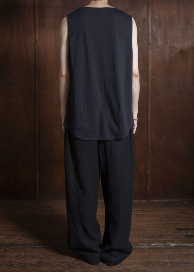 shi shi 26S3C2BK COCOON-wide tank top BK