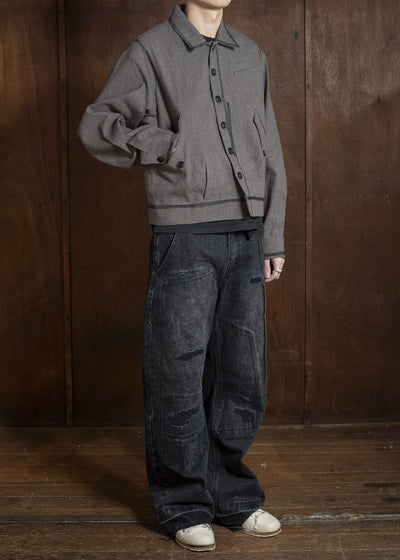 Professor.E AGED DENIM WASHED BLACK 26SS-PE-TRL-06