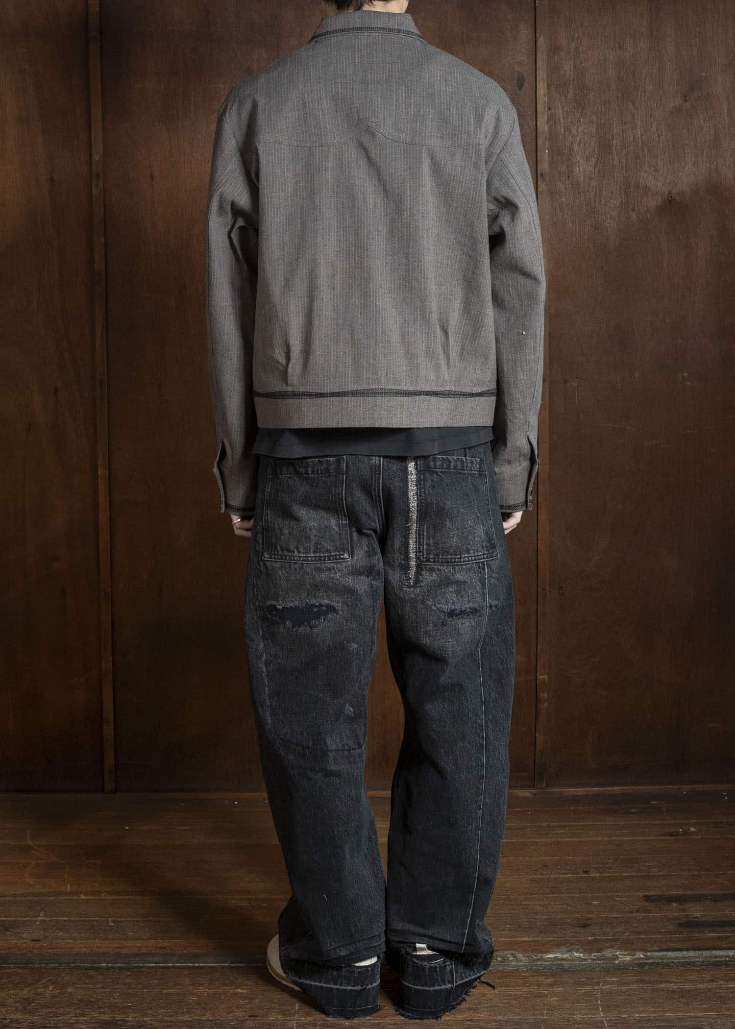 Professor.E AGED DENIM WASHED BLACK 26SS-PE-TRL-06