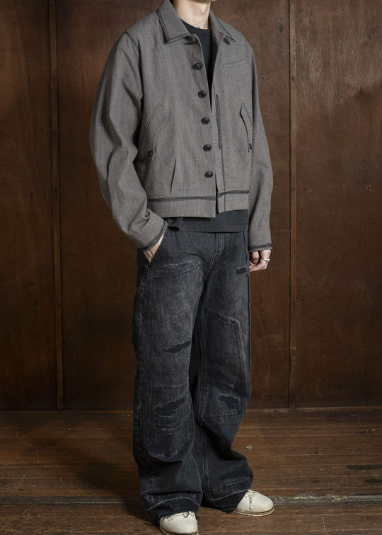 Professor.E AGED DENIM WASHED BLACK 26SS-PE-TRL-06