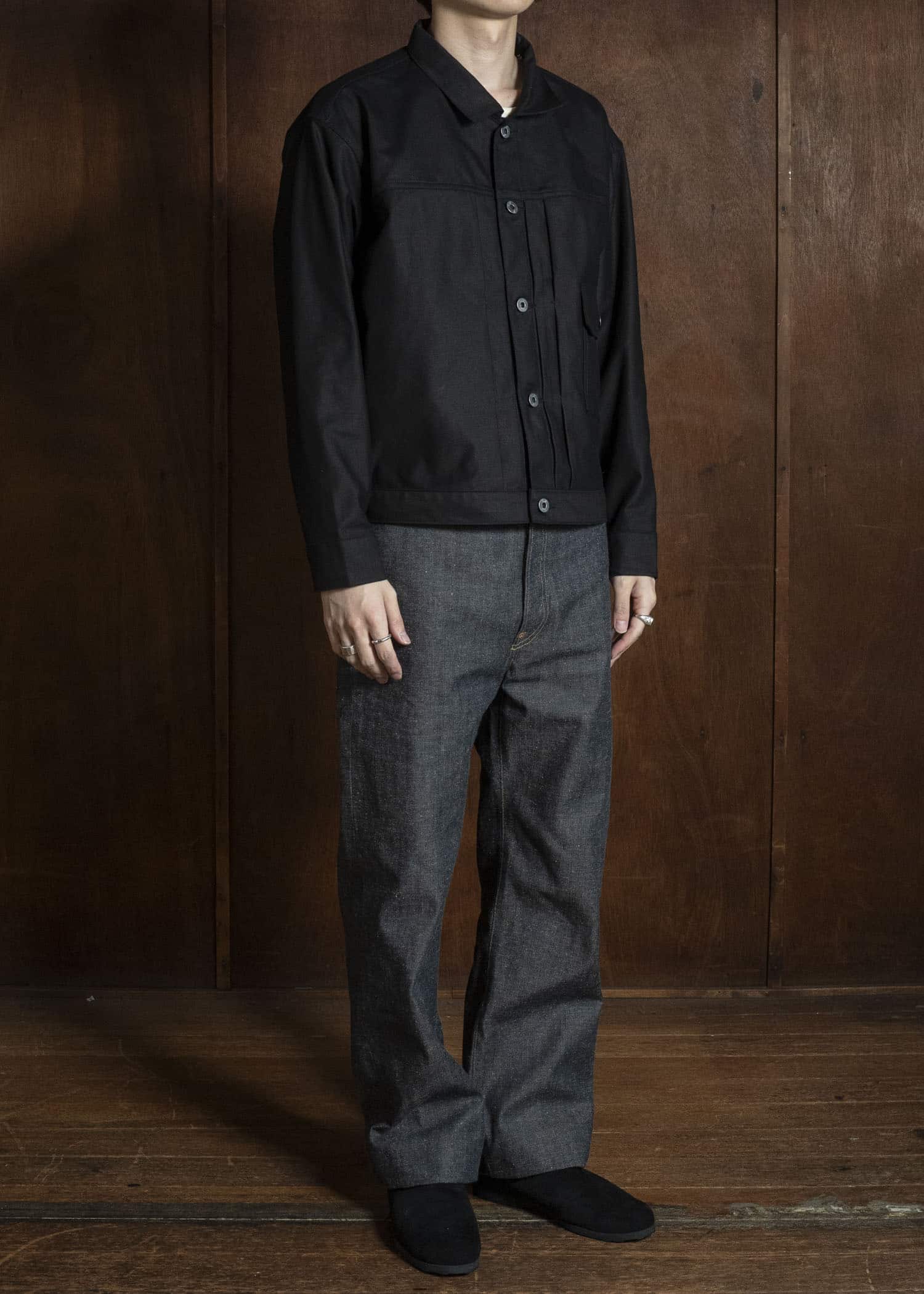 Taiga Takahashi Lot.333-Black Buckle-Backed Jacket C.1930’S Black