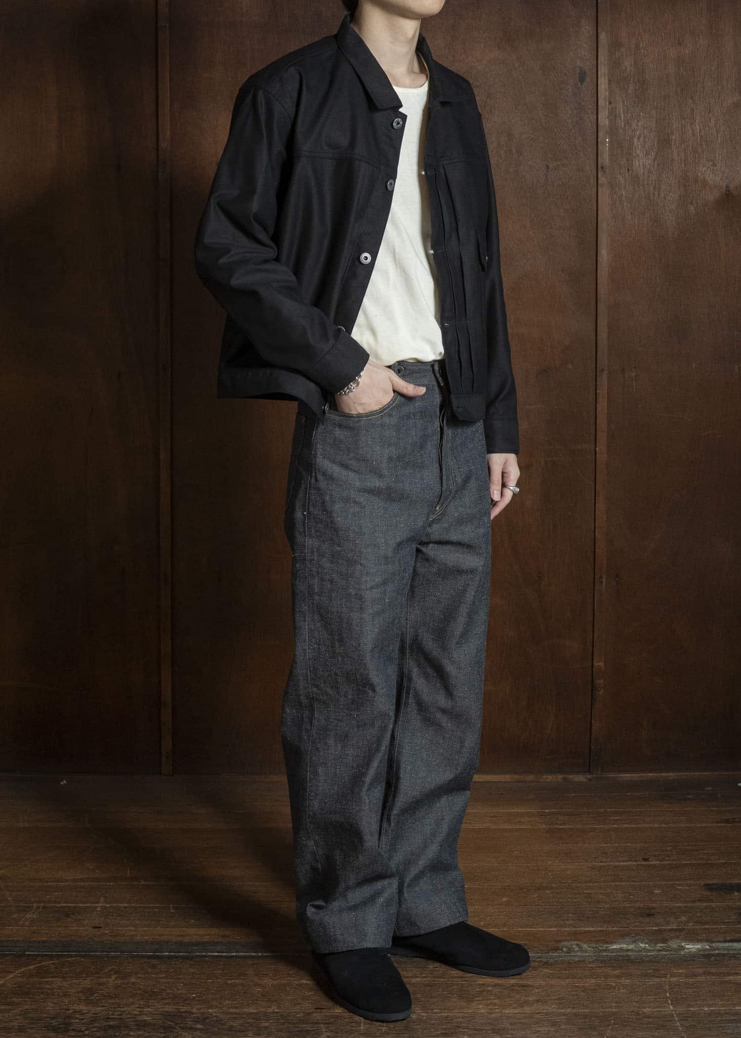 Taiga Takahashi Lot.333-Black Buckle-Backed Jacket C.1930’S Black
