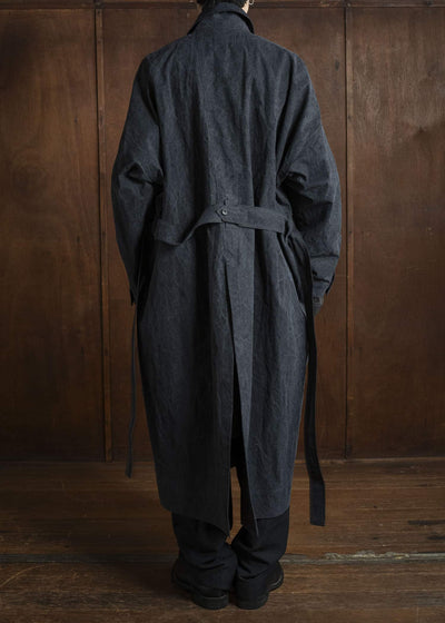 JAN-JAN VAN ESSCHE COAT#34 LONG COAT Time Washed Canvas Black