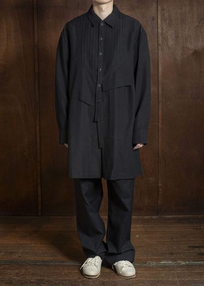 OVERSIZED LAYERED SHIRT BLACK 26SS-PE-LSH-02