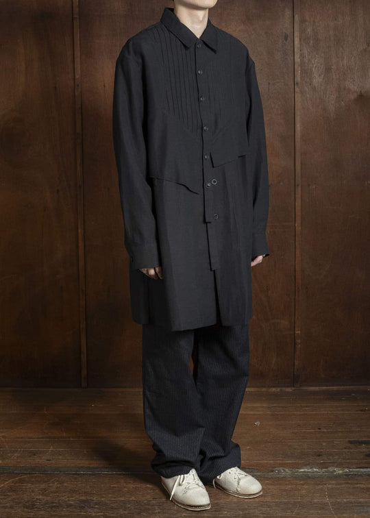 Professor.E OVERSIZED LAYERED SHIRT BLACK 26SS-PE-LSH-02