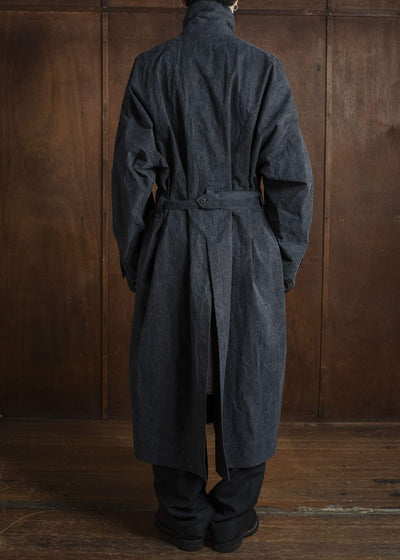 JAN-JAN VAN ESSCHE COAT#34 LONG COAT Time Washed Canvas Black