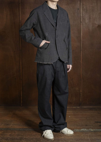 Professor.E ZIG-ZAG STITCH BLAZER DUST GREY 26SS-PE-JKT-05