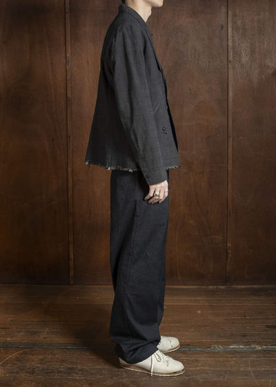 Professor.E ZIG-ZAG STITCH BLAZER DUST GREY 26SS-PE-JKT-05