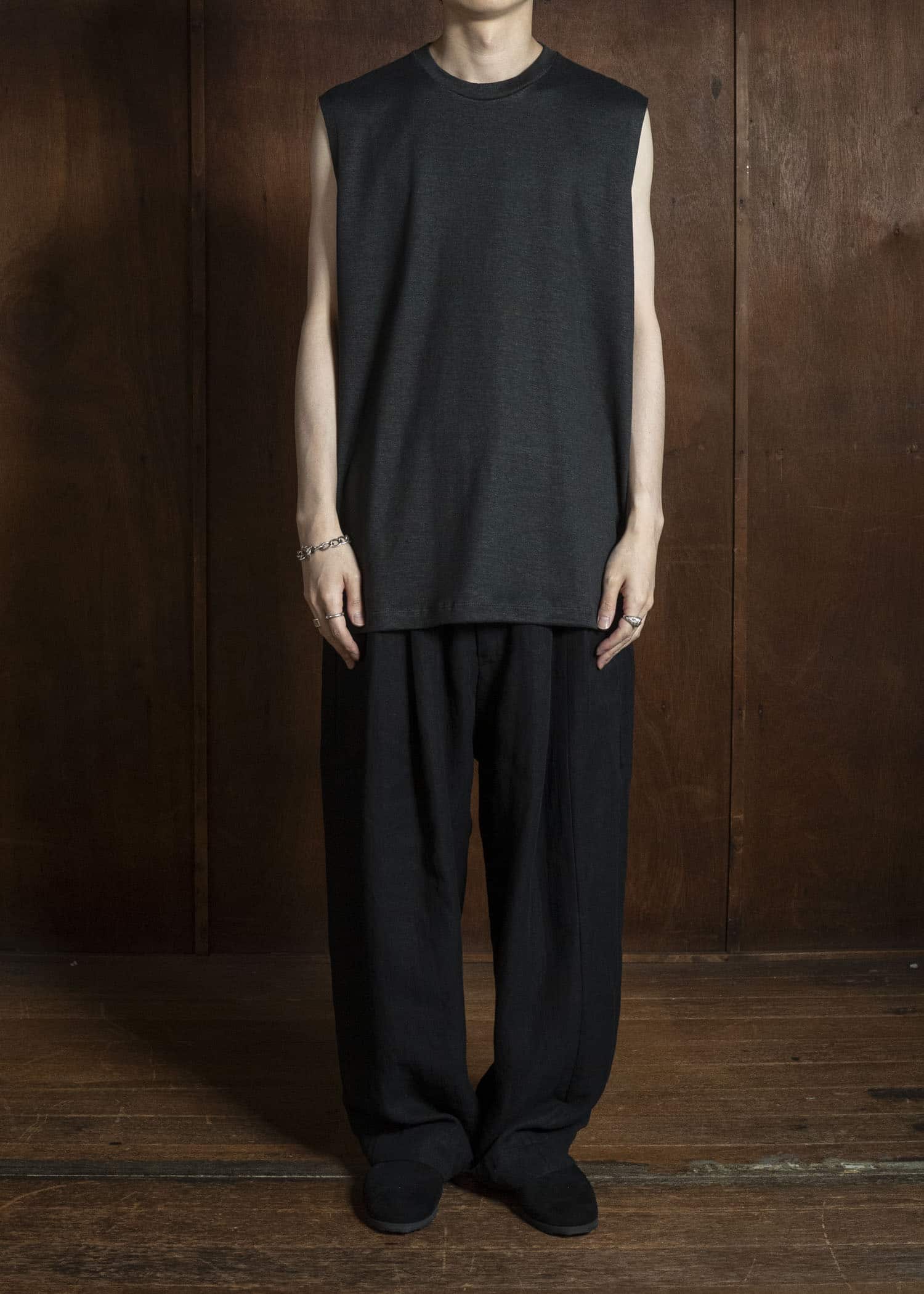 YOKO SAKAMOTO YS-26SS-83-BLACK Sleeveless Top BLACK