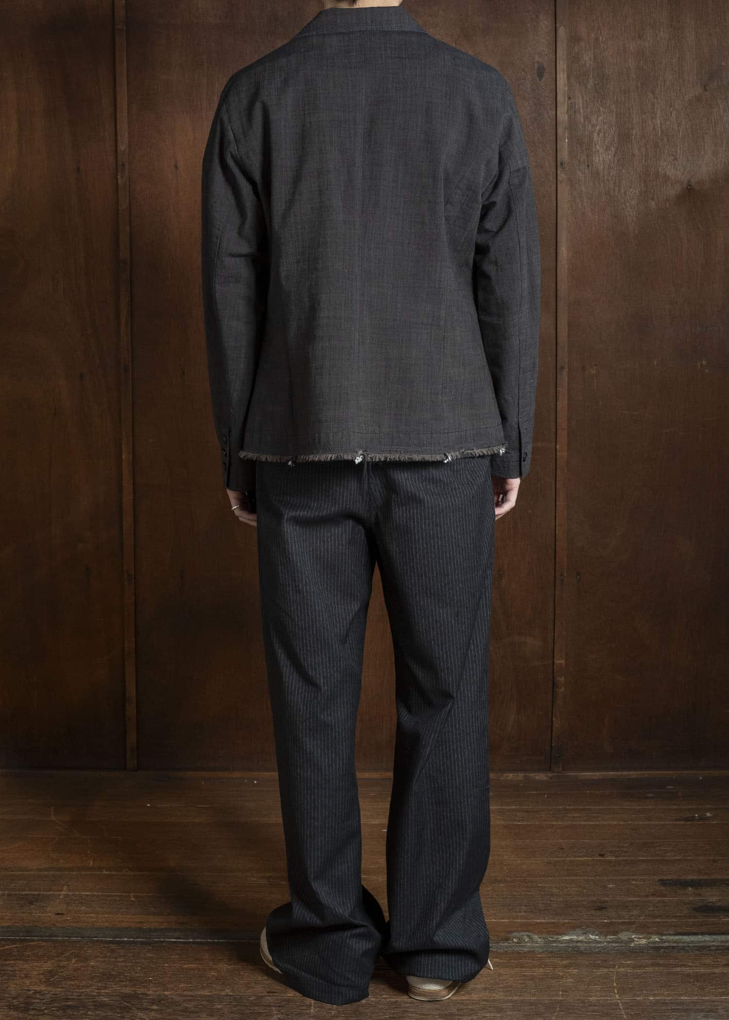 Professor.E ZIG-ZAG STITCH BLAZER DUST GREY 26SS-PE-JKT-05