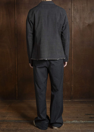 Professor.E ZIG-ZAG STITCH BLAZER DUST GREY 26SS-PE-JKT-05