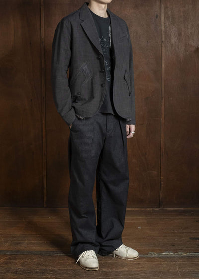 Professor.E ZIG-ZAG STITCH BLAZER DUST GREY 26SS-PE-JKT-05
