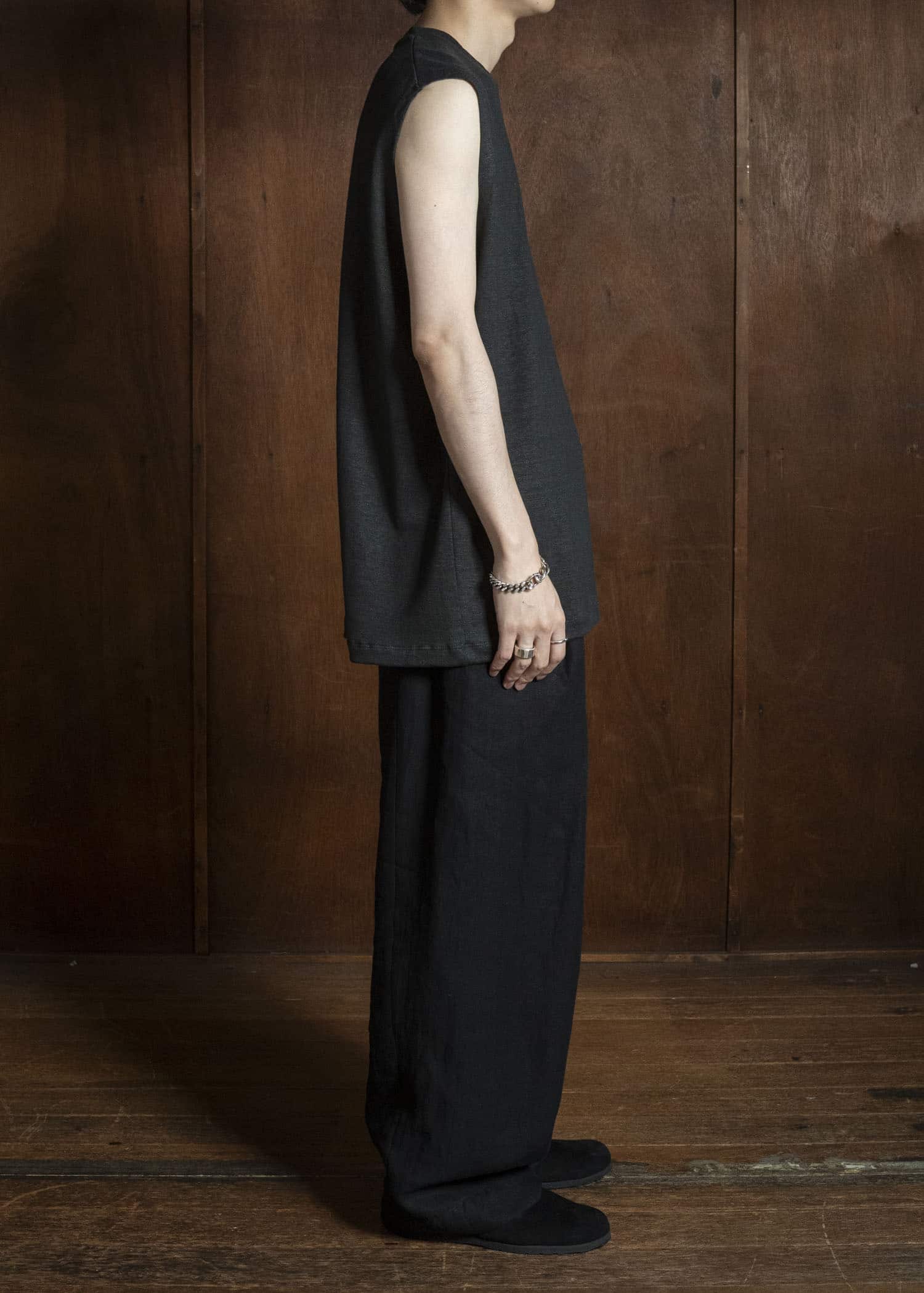 YOKO SAKAMOTO YS-26SS-83-BLACK Sleeveless Top BLACK