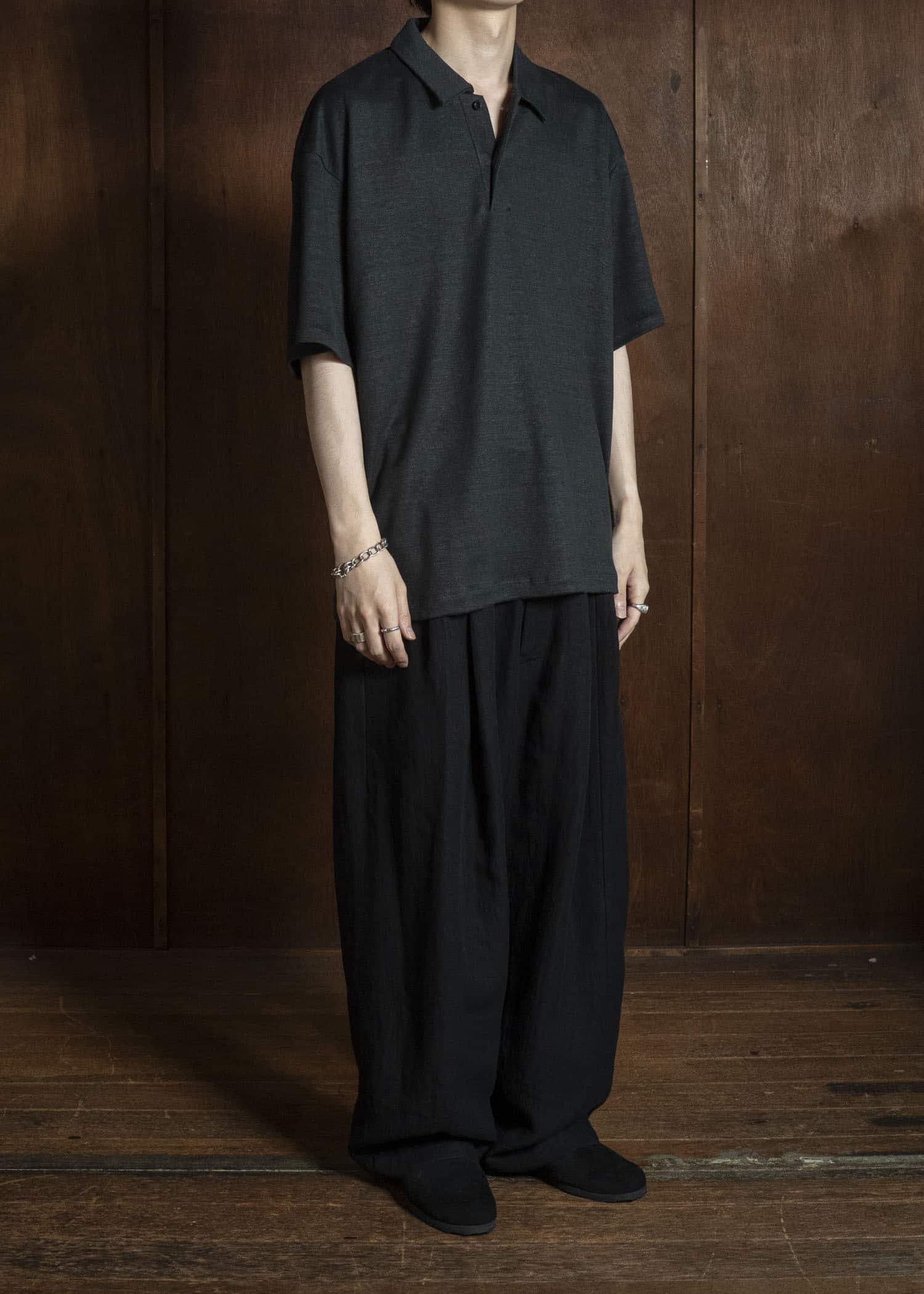 YOKO SAKAMOTO YS-26SS-82-BLACK Polo BLACK